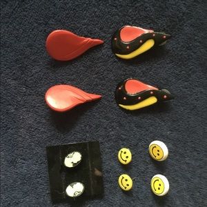 Tear Drops, Smiley Faces, and Cameo Earrings Collection